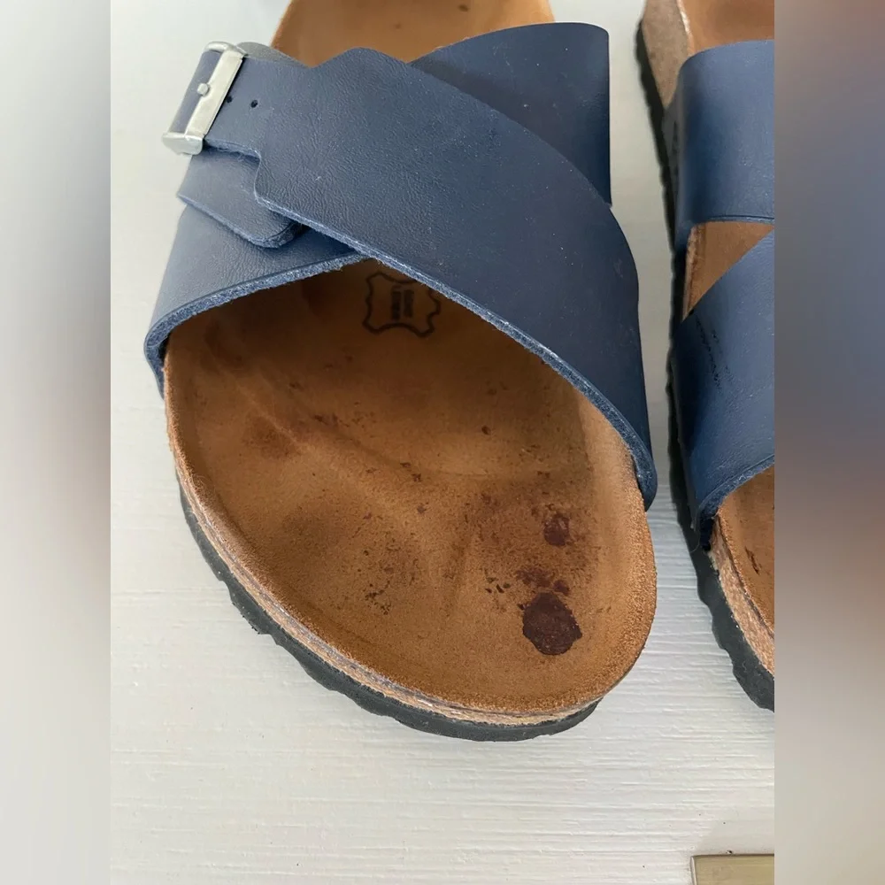 Birki’s by Birkenstock Dark Blue Slide Sandals size 39 - Picture 7 of 9